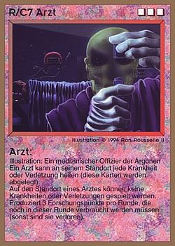 Need: 0    Want: 0    Have: 15 (+147)    Will Trade: 12    In Storage: 10              R/C7 ‑ Doctor (Arzt)  Set: GGB  Rarity: R1    Artist: Ron Rousselle II    