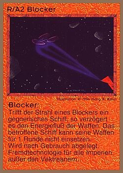 Need: 0    Want: 0    Have: 74 (+36)    Will Trade: 70    In Storage: 25              R/A2 ‑ Repulsion Beam (Blocker)  Set: GGB  Rarity: U1    Artist: Gary A. Kalin    