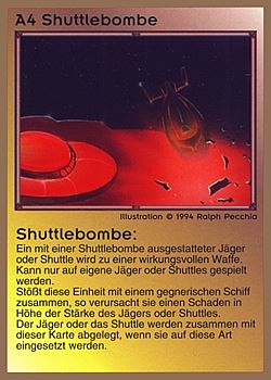 Need: 0    Want: 0    Have: 73 (+234)    Will Trade: 69    In Storage: 25              A4 ‑ Shuttle Bomb (Shuttlebombe)  Set: GGB  Rarity: U1    Artist: Ralph Pecchia Jr.    