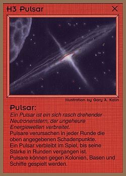 Need: 0    Want: 0    Have: 43 (+644)    Will Trade: 39    In Storage: 25              H3 ‑ Pulsar  Set: GGB  Rarity: C2    Artist: Gary A. Kalin    