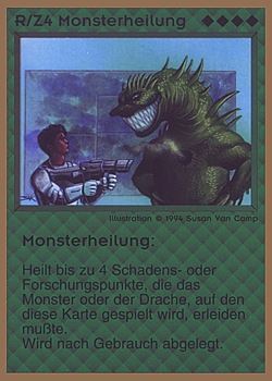 Need: 0    Want: 0    Have: 75 (+115)    Will Trade: 71    In Storage: 25              R/Z4 ‑ Monster Healing (Monsterheilung)  Set: GGB  Rarity: U1    Artist: Susan Van Camp    