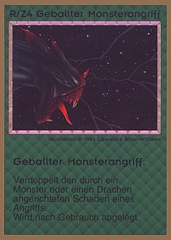 Need: 0    Want: 0    Have: 75 (+38)    Will Trade: 71    In Storage: 25              R/Z4 ‑ Monster Overstrike (Geballter Monsterangriff)  Set: GGB  Rarity: U1    Artist: Lawrence Allen Williams    
