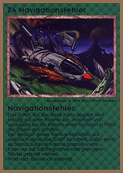 Need: 0    Want: 0    Have: 71 (+54)    Will Trade: 67    In Storage: 25              Z4 ‑ Navigational Error (Navigationsfehler)  Set: GGB  Rarity: U1    Artist: Paul 'Prof' Herbert    