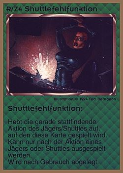 Need: 0    Want: 0    Have: 36 (+270)    Will Trade: 32    In Storage: 25              R/Z4 ‑ Shuttle Malfunction (Shuttlefehlfunktion)  Set: GGB  Rarity: C2    Artist: Ted Beargeon    