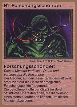 Need: 0    Want: 0    Have: 16 (+139)    Will Trade: 12    In Storage: 11              M1 ‑ Research Defiler (Forschungsschänder)  Set: GGB  Rarity: R1    Artist: Paul 'Prof' Herbert    