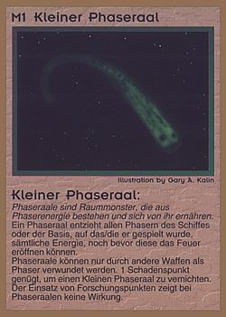 Need: 0    Want: 0    Have: 36 (+325)    Will Trade: 32    In Storage: 25              M1 ‑ Small Phaser Eel (Kleiner Phaseraal)  Set: GGB  Rarity: C2    Artist: Gary A. Kalin    