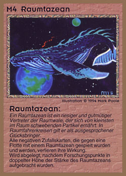 Need: 0    Want: 0    Have: 68 (+128)    Will Trade: 64    In Storage: 25              M4 ‑ Spacetacean (Raumtazean)  Set: GGB  Rarity: U1    Artist: Mark Poole    