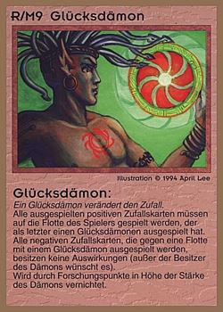Need: 0    Want: 0    Have: 25 (+38)    Will Trade: 23    In Storage: 20              R/M9 ‑ Luck Demon (Glücksdämon)  Set: GGB  Rarity: R1    Artist: April Lee    