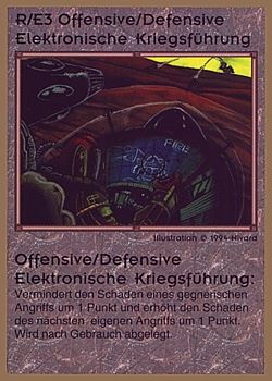 Need: 0 Want: 0 Have: 40 (+263) Will Trade: 36 In Storage: 25 R/E3 ‑ Offensive/Defensive Electronic Warfare (Offensive/Defensive Elektronische Kriegsführung) Set: GGB Rarity: C2 Artist: Ben Peck* Need: 0 Want: 0 Have: 40 (+263) Will Trade: 36 In Storage: 25 R/E3 ‑ Offensive/Defensive Electronic Warfare (Offensive/Defensive Elektronische Kriegsführung) Set: GGB Rarity: C2 Artist: Ben Peck*
