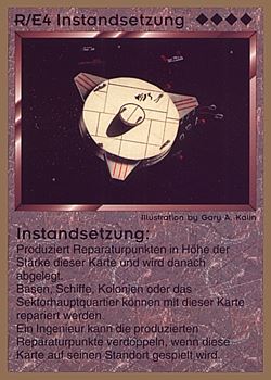 Need: 0    Want: 0    Have: 19 (+31)    Will Trade: 15    In Storage: 14              R/E4 ‑ Repair Delivery (Instandsetzung)  Set: GGB  Rarity: R1    Artist: Gary A. Kalin    