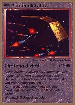 Need: 0    Want: 0    Have: 73 (+74)    Will Trade: 69    In Storage: 25              E5 ‑ Pirate Activity (Piratenaktivität)  Set: GGB  Rarity: U1    Artist: Douglas Shuler    