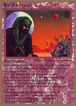 Need: 0    Want: 0    Have: 85 (+33)    Will Trade: 81    In Storage: 25              E5 ‑ Wandering Desire (Fernweh)  Set: GGB  Rarity: U1    Artist: Melissa A. Benson    