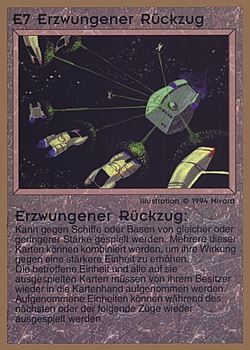 Need: 0    Want: 0    Have: 16    Will Trade: 10    In Storage: 7              E7 ‑ Forced Retreat (Erzwungener Rückzug)  Set: GGB  Rarity: R1    Artist: Nivard    