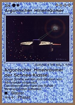 Need: 0 Want: 0 Have: 45 (+49) Will Trade: 41 In Storage: 25 S4 ‑ Argonian Minesweeper ‑ Argonian Sleet Minesweeper (Argonischer Minenräumer der Schnee‑Klasse) Set: GGB Rarity: C1 Artist: Gary A. Kalin Need: 0 Want: 0 Have: 45 (+49) Will Trade: 41 In Storage: 25 S4 ‑ Argonian Minesweeper ‑ Argonian Sleet Minesweeper (Argonischer Minenräumer der Schnee‑Klasse) Set: GGB Rarity: C1 Artist: Gary A. Kalin