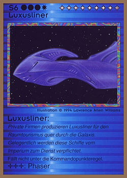 Need: 0    Want: 0    Have: 70 (+48)    Will Trade: 67    In Storage: 25              S6 ‑ Luxury Liner (Luxusliner)  Set: GGB  Rarity: U1    Artist: Lawrence Allen Williams    