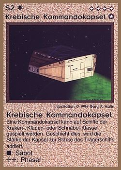 Need: 0    Want: 0    Have: 65 (+25)    Will Trade: 61    In Storage: 25              S2 ‑ Krebiz Command Capsule (Krebische Kommandokapsel)  Set: GGB  Rarity: U1    Artist: Gary A. Kalin    