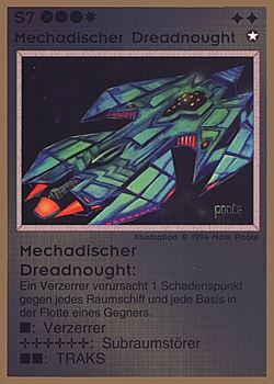Need: 0    Want: 0    Have: 18 (+51)    Will Trade: 15    In Storage: 13              S7 ‑ Mechad Dreadnought (Mechadischer Dreadnought)  Set: GGB  Rarity: R1    Artist: Mark Poole    