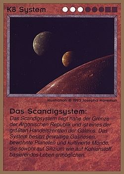 Need: 0    Want: 0    Have: 12 (+24)    Will Trade: 10    In Storage: 2              K8 ‑ System ‑ The Scandig System (System ‑ Das Scandigsystem)  Set: GGB  Rarity: R1    Artist: Josepha Haveman    