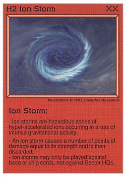 Need: 0    Want: 0    Have: 37 (+265)    Will Trade: 33    In Storage: 22              H2 ‑ Ion Storm  Set: PE  Rarity: C1    Artist: Josepha Haveman    