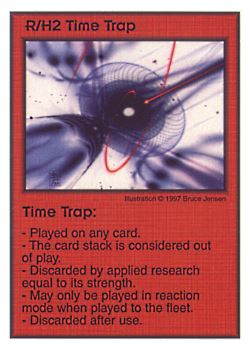 Need: 0    Want: 12    Have: 1    Will Trade: 0    In Storage: 0              R/H2 ‑ Time Trap  Set: Pro6  Rarity: Pro6    Artist: Bruce Jensen    