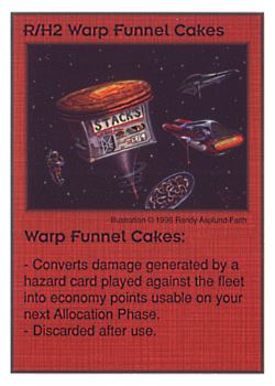 Need: 0    Want: 0    Have: 13    Will Trade: 5    In Storage: 0              R/H2 ‑ Warp Funnel Cakes  Set: CC  Rarity: U    Artist: Randy Asplund‑Faith    