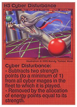 Need: 0    Want: 0    Have: 20 (+232)    Will Trade: 16    In Storage: 13              H3 ‑ Cyber Disturbance  Set: NE  Rarity: U1    Artist: Randy 'Tarkas' Hoar    