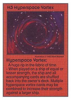 Need: 0    Want: 3    Have: 10    Will Trade: 0    In Storage: 1              H3 ‑ Hyperspace Vortex  Set: AT  Rarity: U1    Artist: Mark Maxwell    
