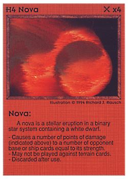 Need: 0    Want: 0    Have: 43    Will Trade: 35    In Storage: 31              H4 ‑ Nova (Right)  Set: PE  Rarity: U1    Artist: Josepha Haveman    