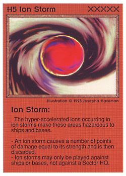 Need: 0    Want: 0    Have: 37 (+98)    Will Trade: 33    In Storage: 26              H5 ‑ Ion Storm  Set: PE  Rarity: R1    Artist: Josepha Haveman    