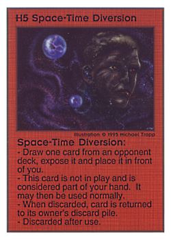 Need: 0    Want: 0    Have: 120    Will Trade: 112    In Storage: 50              H5 ‑ Space‑Time Diversion  Set: TG  Rarity: U1    Artist: Michael Trapp    