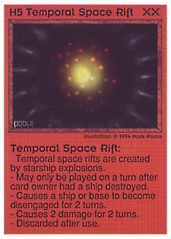 Need: 0    Want: 7    Have: 6    Will Trade: 0    In Storage: 0              H5 ‑ Temporal Space Rift  Set: PE  Rarity: V1    Artist: Mark Poole    
