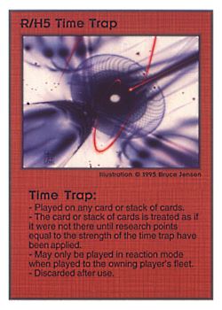Need: 0    Want: 0    Have: 118    Will Trade: 110    In Storage: 52              R/H5 ‑ Time Trap  Set: TG  Rarity: U1    Artist: Bruce Jensen    