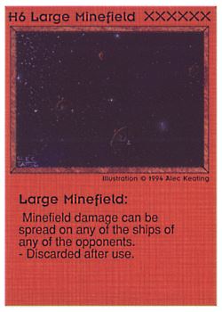 Need: 1    Want: 1    Have: 3 (+107)    Will Trade: 0    In Storage: 0              H6 ‑ Large Minefield  Set: PE  Rarity: V1    Artist: Alec Keating    