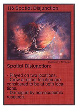 Need: 0    Want: 9    Have: 4    Will Trade: 0    In Storage: 0              H6 ‑ Spatial Disjunction  Set: GI  Rarity: U1    Artist: jael    