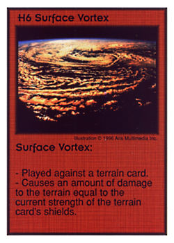 Need: 1    Want: 10    Have: 2    Will Trade: 0    In Storage: 0              H6 ‑ Surface Vortex  Set: GI  Rarity: U1    Artist: Aris Multimedia Inc.    