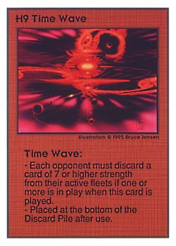 Need: 0    Want: 0    Have: 48 (+21)    Will Trade: 46    In Storage: 40              H9 ‑ Time Wave  Set: TG  Rarity: V1    Artist: Bruce Jensen    