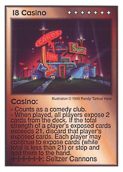 Need: 0    Want: 0    Have: 12    Will Trade: 8    In Storage: 5              I8 ‑ Casino  Set: CC  Rarity: U    Artist: Randy 'Tarkas' Hoar    