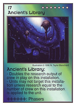 Need: 3    Want: 7    Have: 3    Will Trade: 0    In Storage: 0              I7 ‑ Ancient's Library  Set: Per  Rarity: V1    Artist: N. Taylor Blanchard    