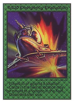 Need: 1    Want: 1    Have: 1    Will Trade: 0    In Storage: 0              R/L10 ‑ Emergency Evacuation  Set: GI  Rarity: E1    Artist: Alan Gutierrez    