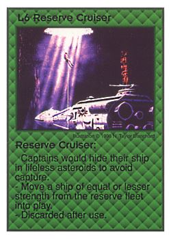 Need: 1    Want: 10    Have: 2    Will Trade: 0    In Storage: 0              L6 ‑ Reserve Cruiser  Set: Per  Rarity: V1    Artist: N. Taylor Blanchard    