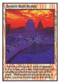 Need: 1    Want: 10    Have: 2    Will Trade: 0    In Storage: 0              Shon‑ti Swarm Bolt Rules  Set: AF  Rarity: V1    Artist: C. Henry Schulte    