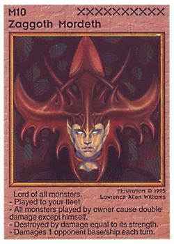 Need: 1    Want: 1    Have: 1    Will Trade: 0    In Storage: 0              M10 ‑ Zaggoth Mordeth  Set: NE  Rarity: E1    Artist: Lawrence Allen Williams    