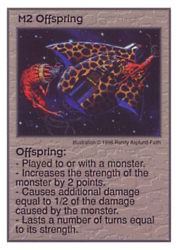 Need: 0    Want: 1    Have: 12    Will Trade: 0    In Storage: 1              M2 ‑ Offspring  Set: Per  Rarity: U1    Artist: Randy Asplund‑Faith    