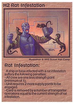 Need: 0    Want: 0    Have: 72    Will Trade: 64    In Storage: 43              M2 ‑ Rat Infestation  Set: NE  Rarity: C1    Artist: Susan Van Camp    