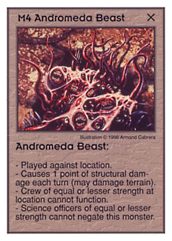 Need: 0    Want: 10    Have: 3    Will Trade: 0    In Storage: 0              M4 ‑ Andromeda Beast  Set: GI  Rarity: U1    Artist: Armand Cabrera    