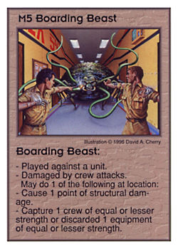 Need: 0    Want: 10    Have: 3    Will Trade: 0    In Storage: 0              M5 ‑ Boarding Beast  Set: GI  Rarity: U1    Artist: David A. Cherry    
