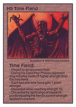Need: 0    Want: 0    Have: 173    Will Trade: 165    In Storage: 51              M5 ‑ Time Fiend  Set: TG  Rarity: R2    Artist: Douglas Chaffee    