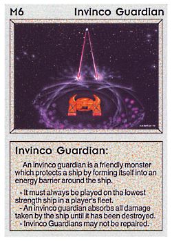 Need: 0    Want: 0    Have: 11 (+1)    Will Trade: 6    In Storage: 4              M6 ‑ Invinco Guardian  Set: BE  Rarity: R1    Artist: Gary A. Kalin    