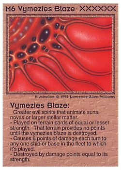 Need: 0    Want: 5    Have: 8    Will Trade: 0    In Storage: 1              M6 ‑ Vymezies Blaze  Set: NE  Rarity: R1    Artist: Ron Rousselle II    