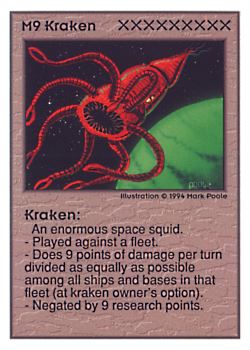 Need: 0    Want: 0    Have: 27 (+11)    Will Trade: 25    In Storage: 19              M9 ‑ Kraken  Set: UE  Rarity: V1    Artist: Mark Poole    